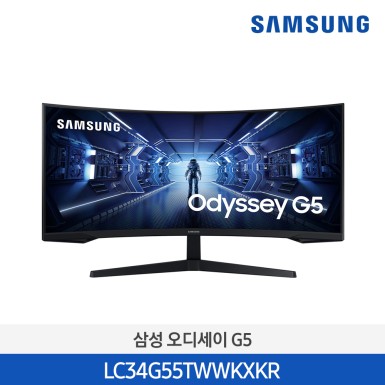 [삼성][34인치] 오디세이 G5 게이밍 모니터 86.4cm(와이드QHD, 커브드) 34인치 [LC34G55TWWKXKR] 10월