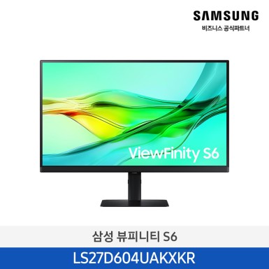 [삼성][27인치] 뷰피니티 S6 고해상도 모니터 68.4cm(QHD,100Hz) 27인치 [LS27D604UAKXKR] 10월